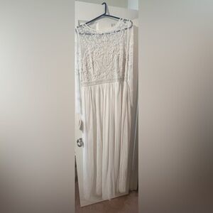 BHLDN Sinclair Long Sleeve Beaded Boho Wedding Gown size 18